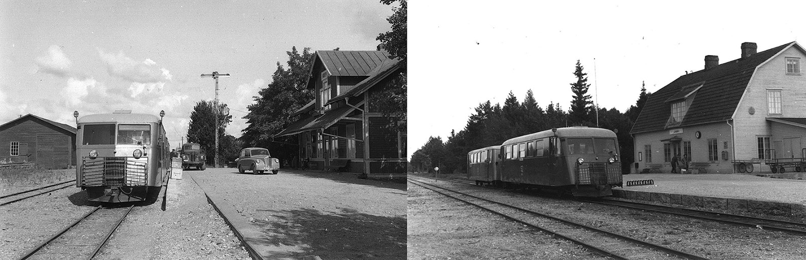 Havdhem och Lärbro stationer 1957. Foto Olof Sjöholm från SJK/Stig Nybergs arkiv